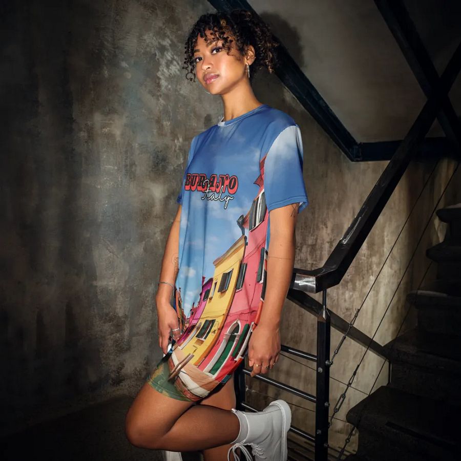 Burano Italy T-shirt Dress product image (5)