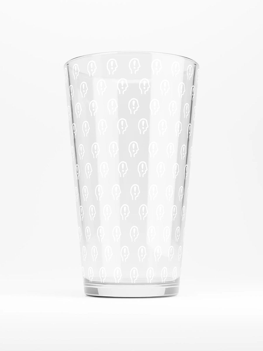 exclaiming mentally (repeating white design) pint glass product image (2)