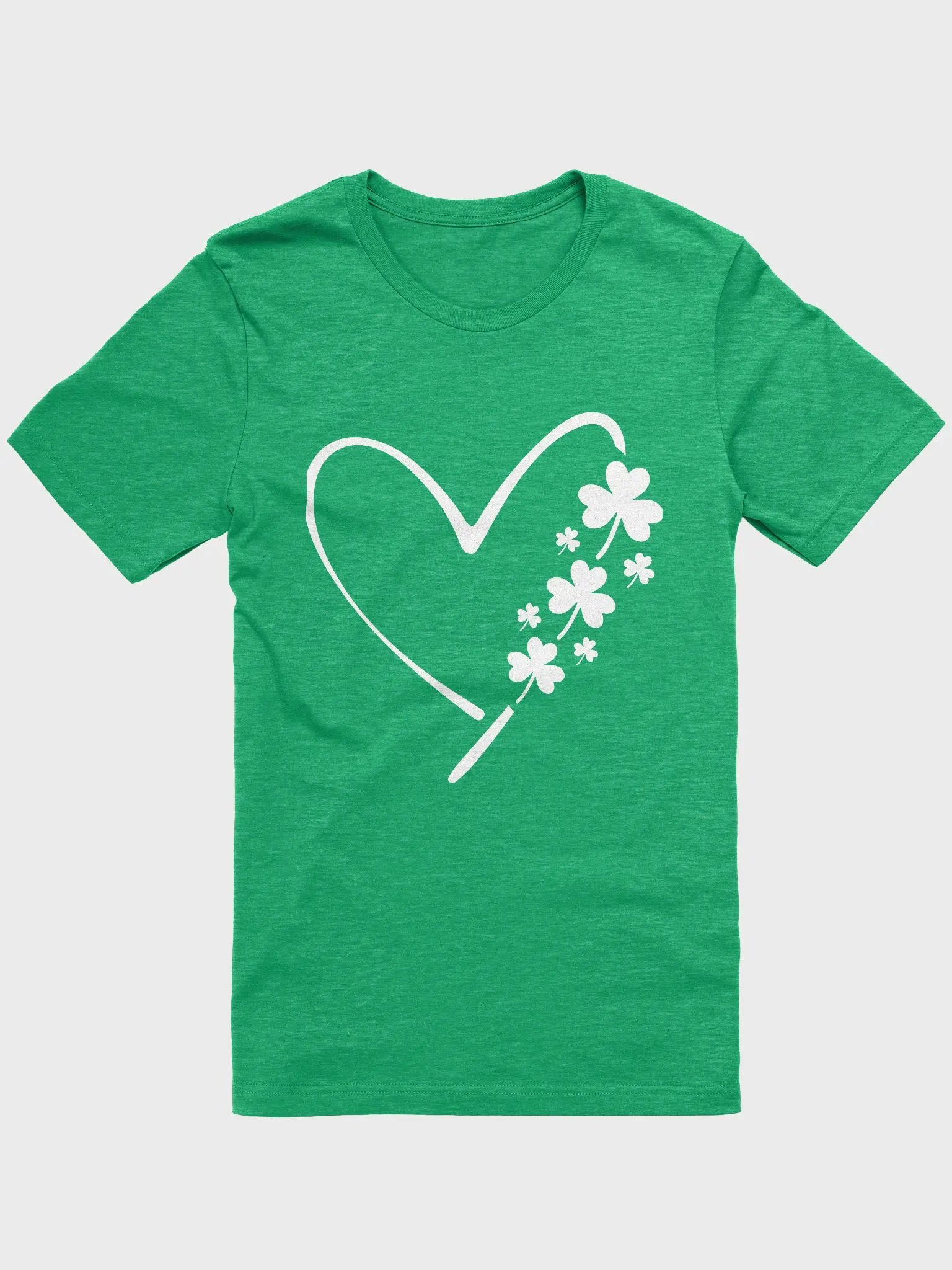 White St. Patrick's Day Heart Unisex T-Shirt product image (10)