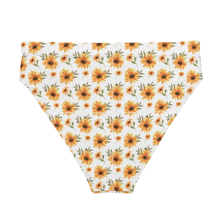 Watercolour Floral Pattern High Waisted Bikini Bottom - V5 product image (2)