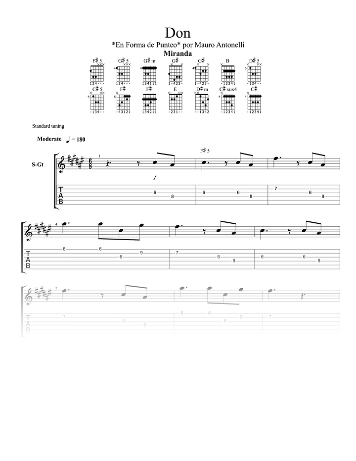 Don - Partitura + Tabs + Acordes + Pista product image (1)