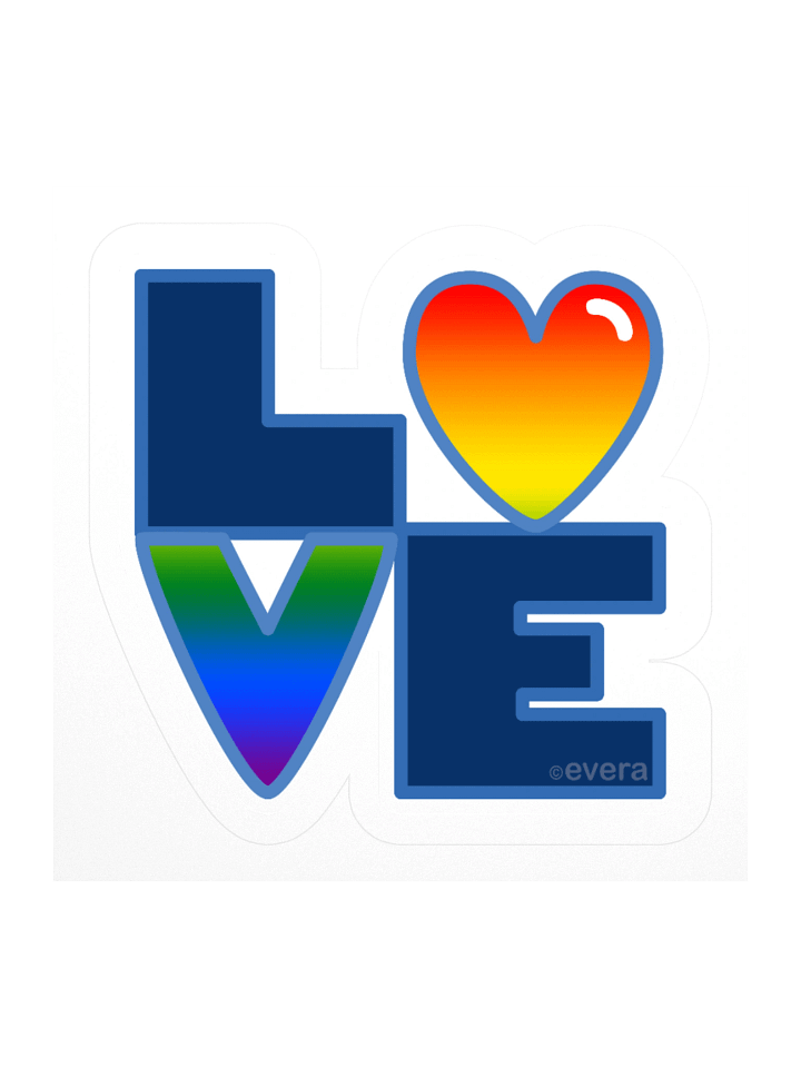 Rainbow LOVE Sticker product image (1)
