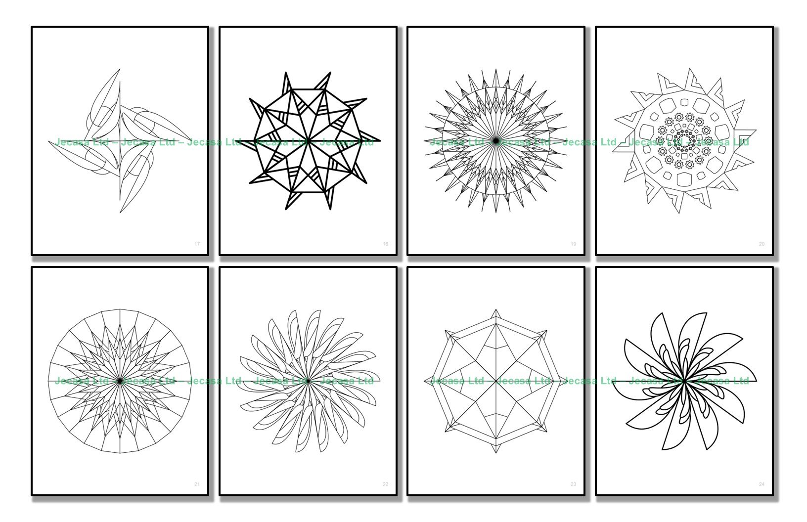 100 Geometric Mandala Coloring Pages | PDF | Digital File | Series GM2025 Vol. 12 product image (5)