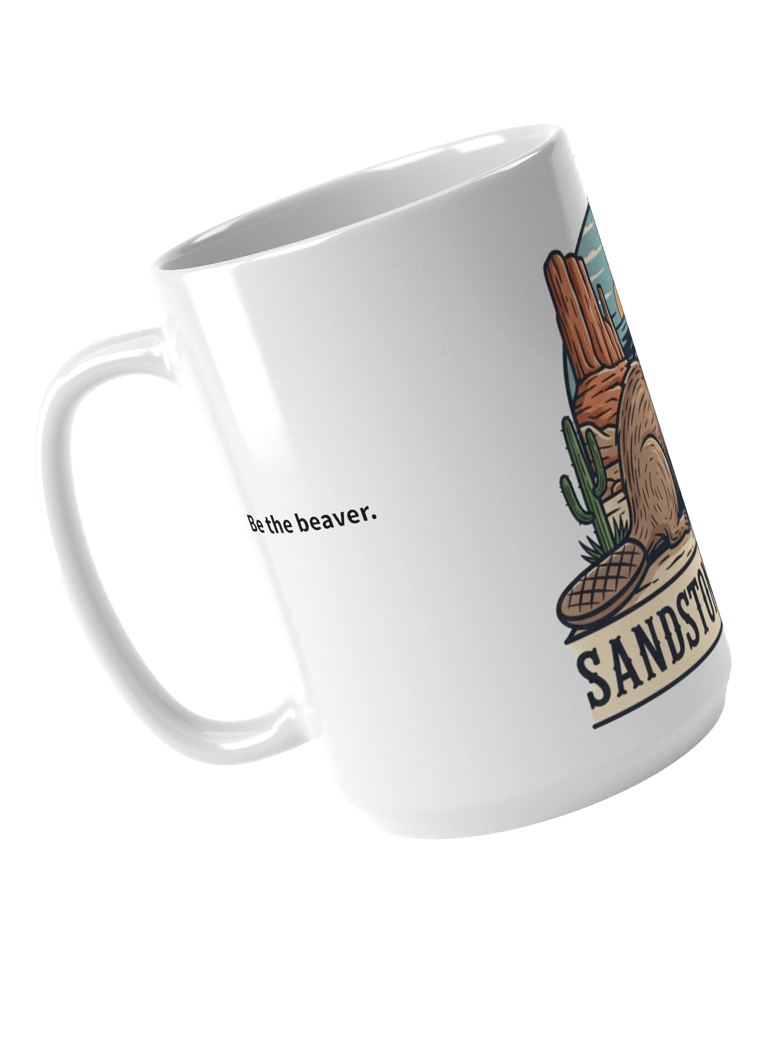 Sandstone & Stick- No frame logo with Beaver product image (4)