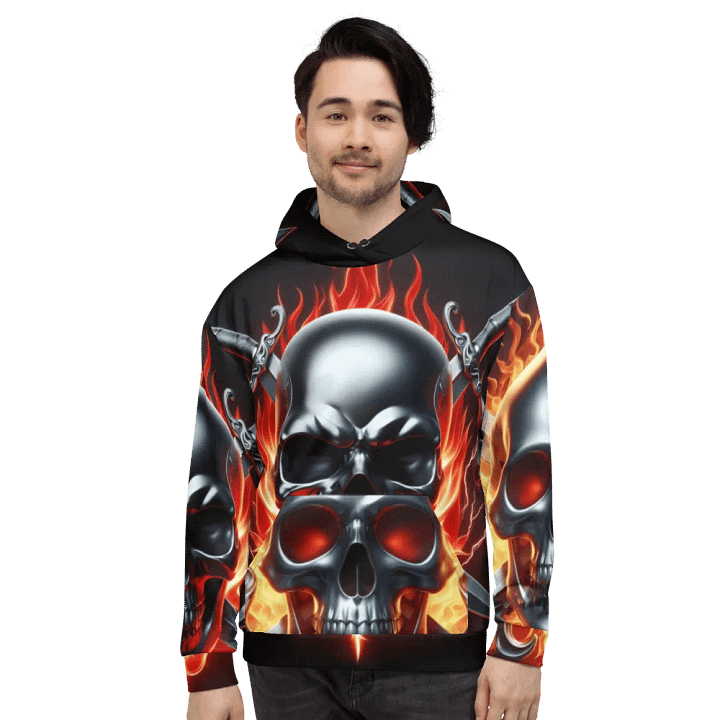 Hoodie Digital Art - Unisex Skull Hoodie #28 product image (2)