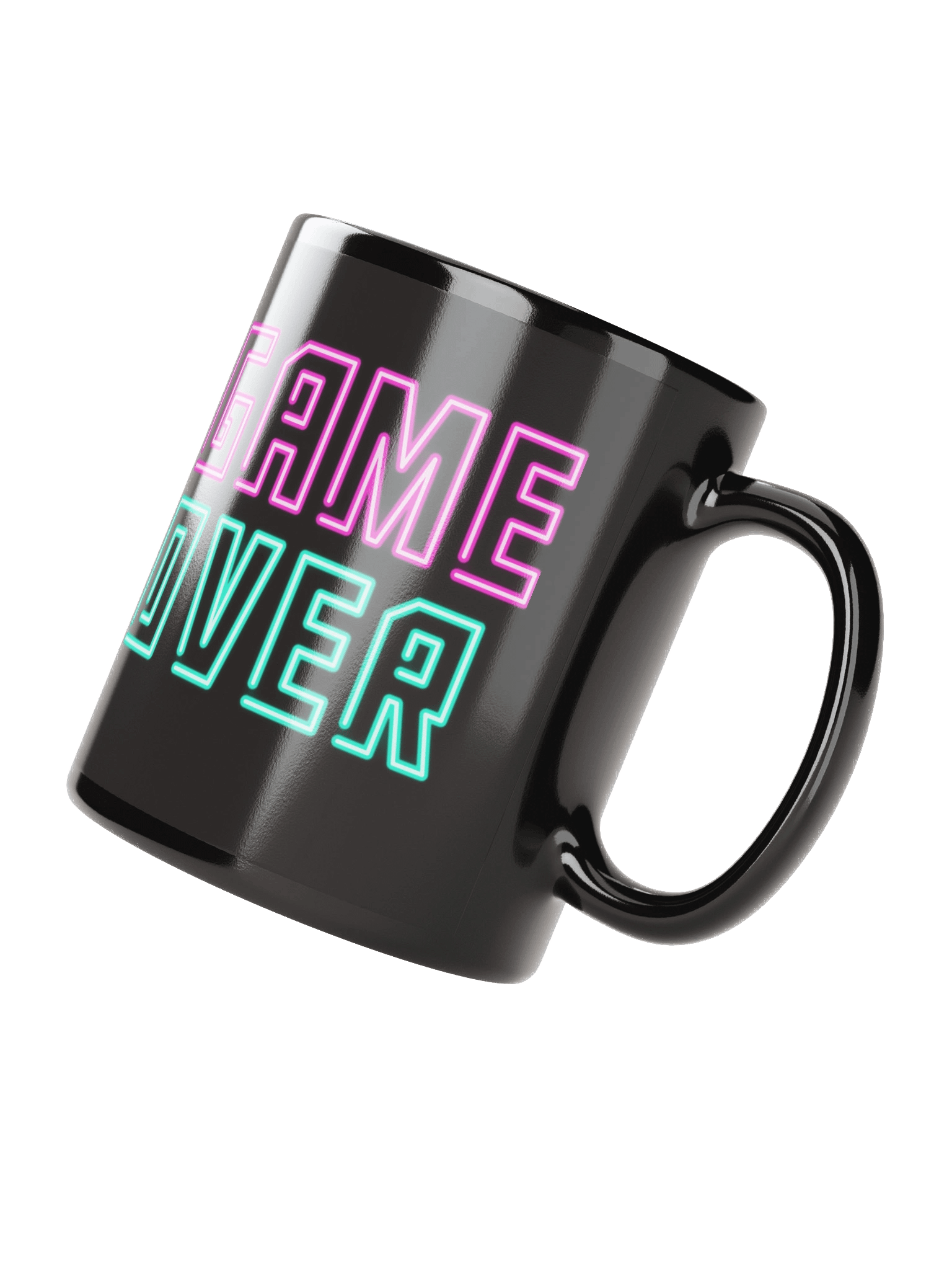 Game Over Neon Text Black Coffee Mug product image (3)