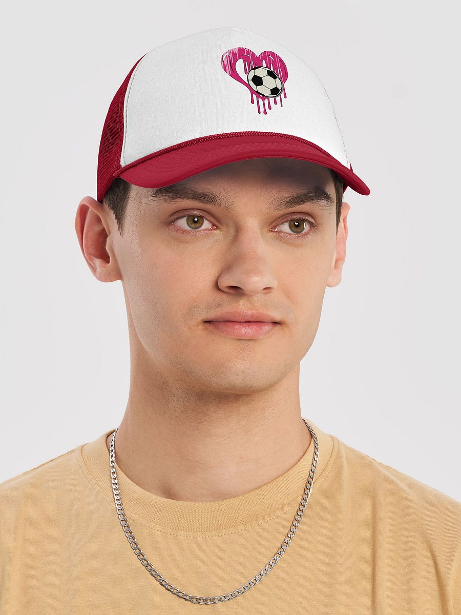 Heart Soccer Melting Ball Trucker Hat product image (7)