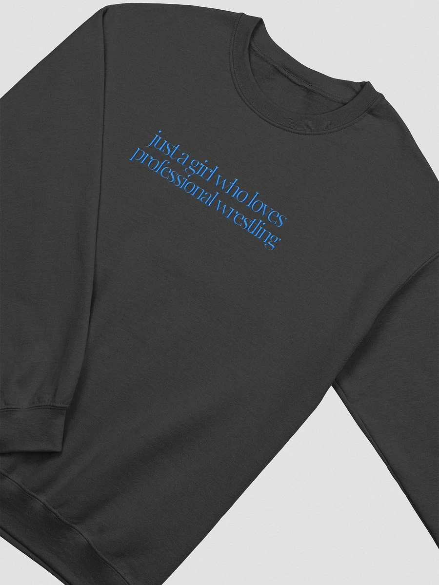 Just A (Wrestling) Girl Embroidered Pullover - Light Blue Font product image (2)