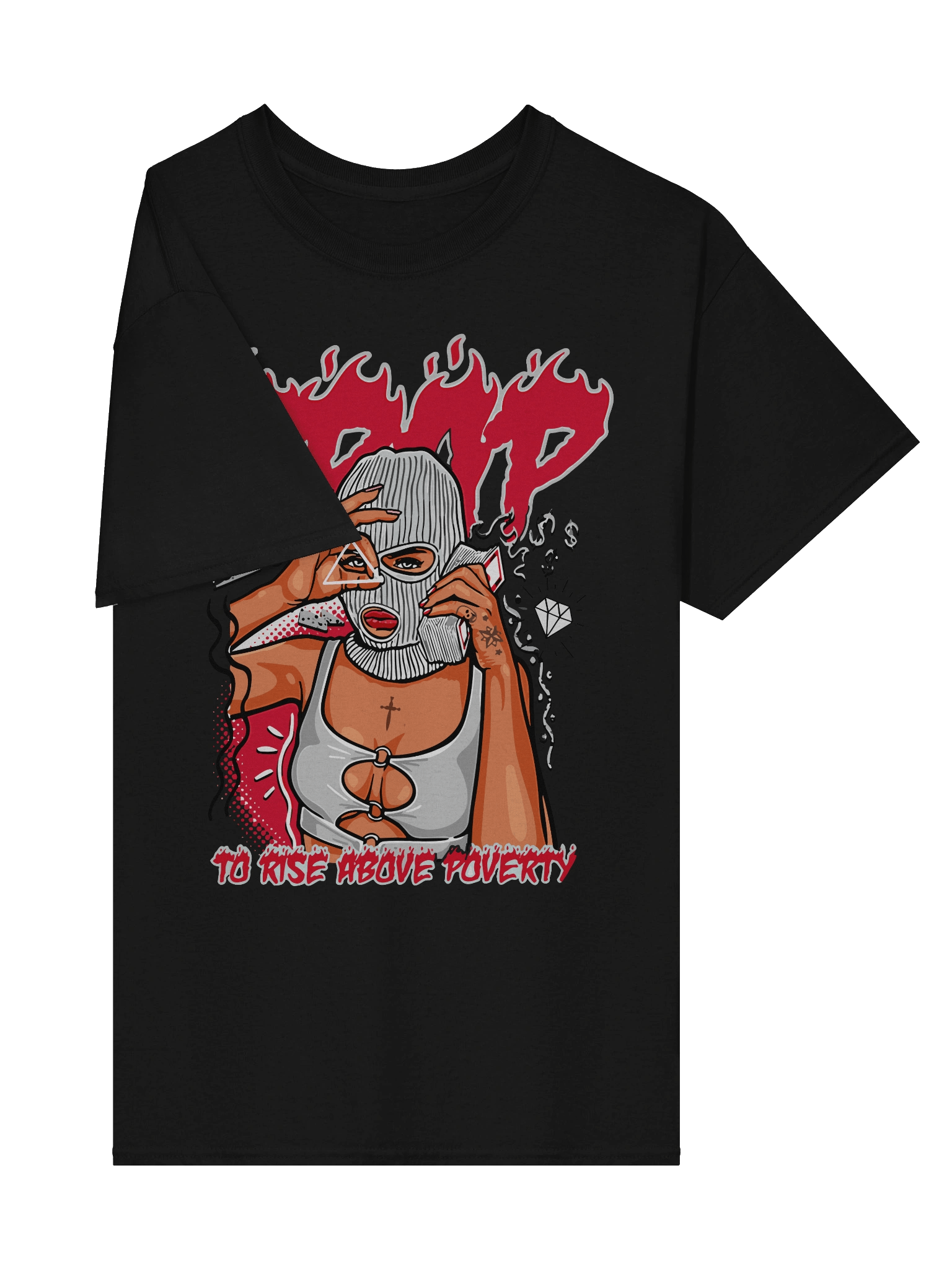 Rise Above Poverty Balaclava Tee product image (4)