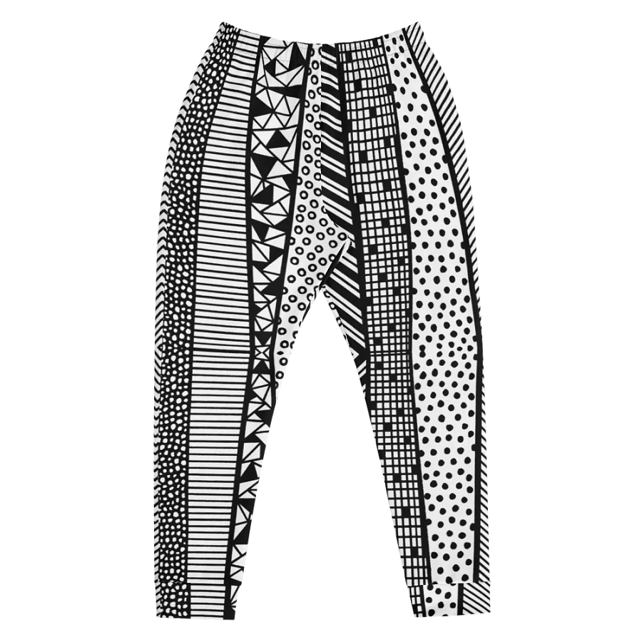 Modern pattern in black and white Men's Joggers product image (9)
