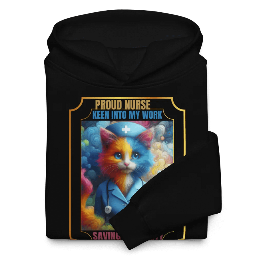 Proud Nurse Cat Premium Hoodie product image (10)