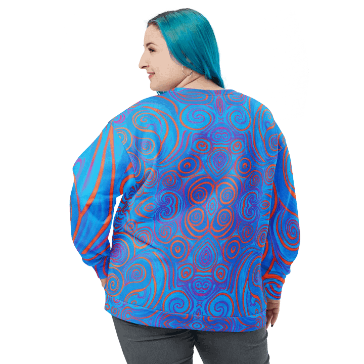Funky Blue Dreams Liquid Tie-Dye Sweatshirt product image (2)