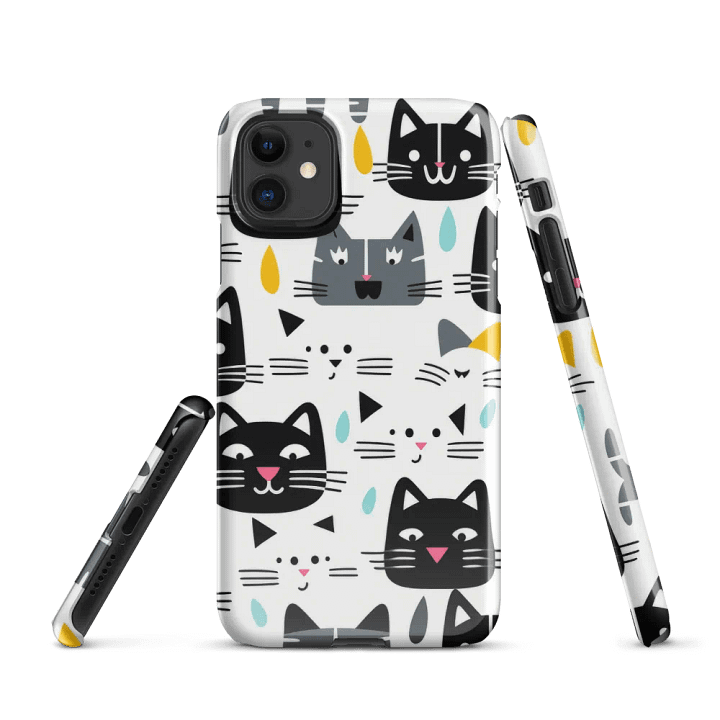 Chinee and Vashee Cat Faces Snap iPhone case product image (1)