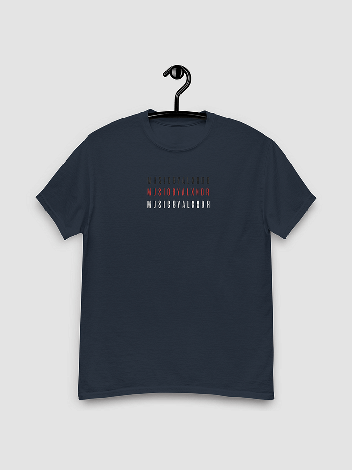 MusicByALXNDR Minimal Trio of Logos Gildan Heavyweight T-Shirt product image (2)