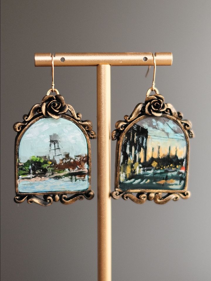 Greenpoint Artist Collab Brooklyn Landscape Earrings product image (1)