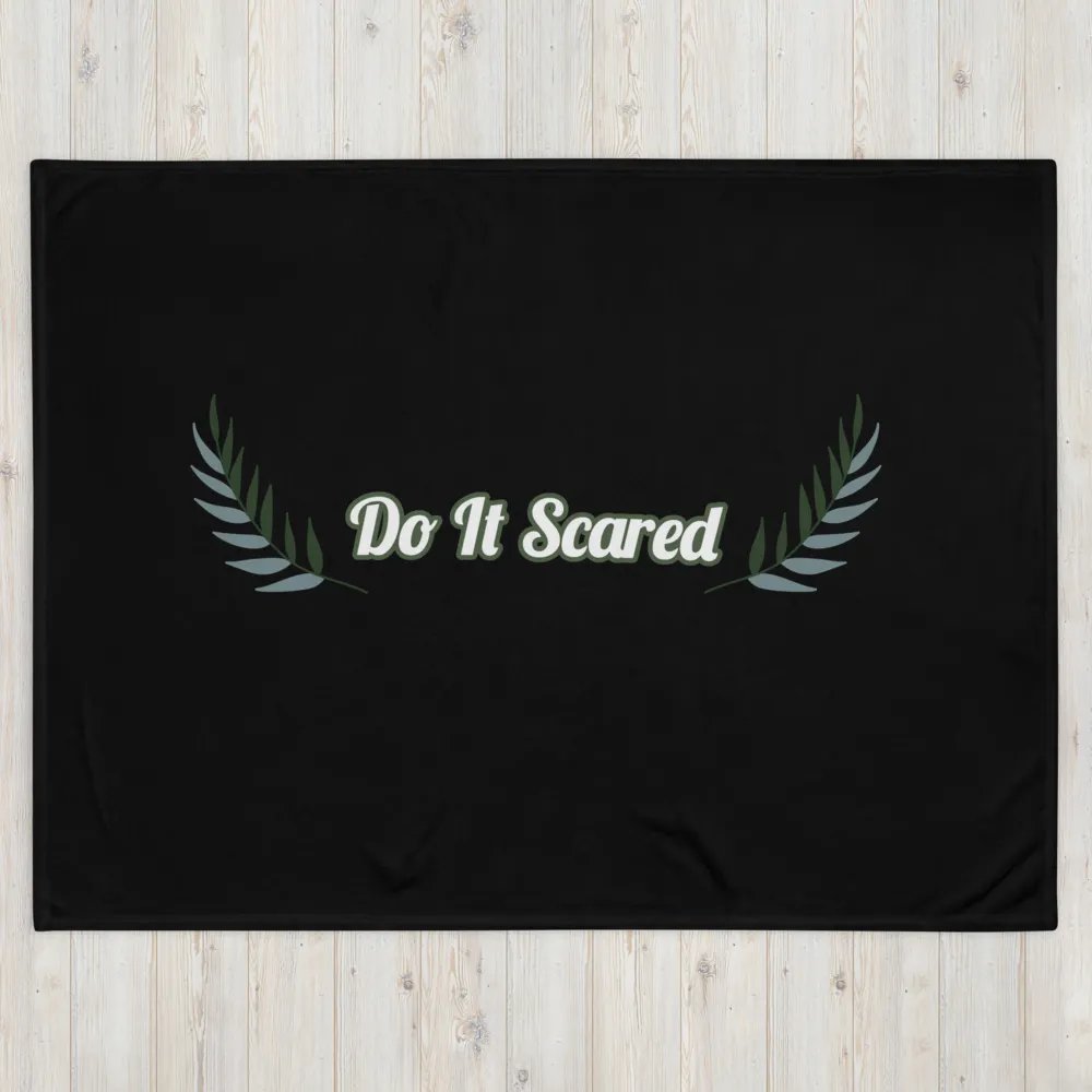 Do It Scared Throw Blanket product image (4)