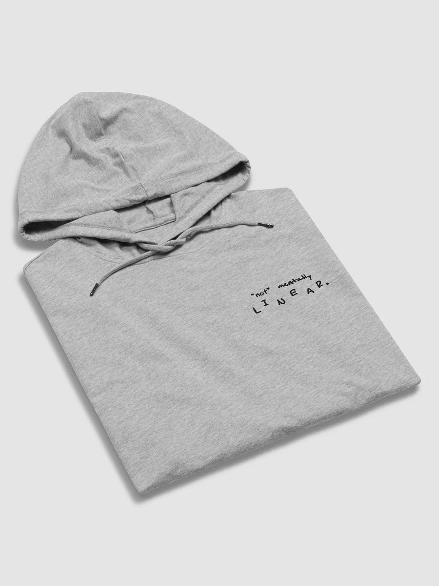 *not* mentally linear (sm. design) printed lightweight hoodie product image (5)