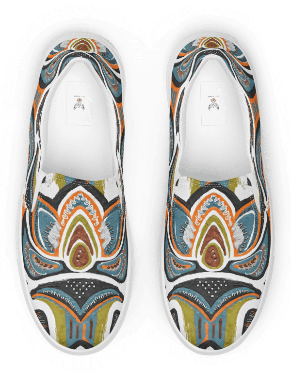 Women's Sleeping Flower Garden Painted Canvas Slip-On Shoes product image (2)