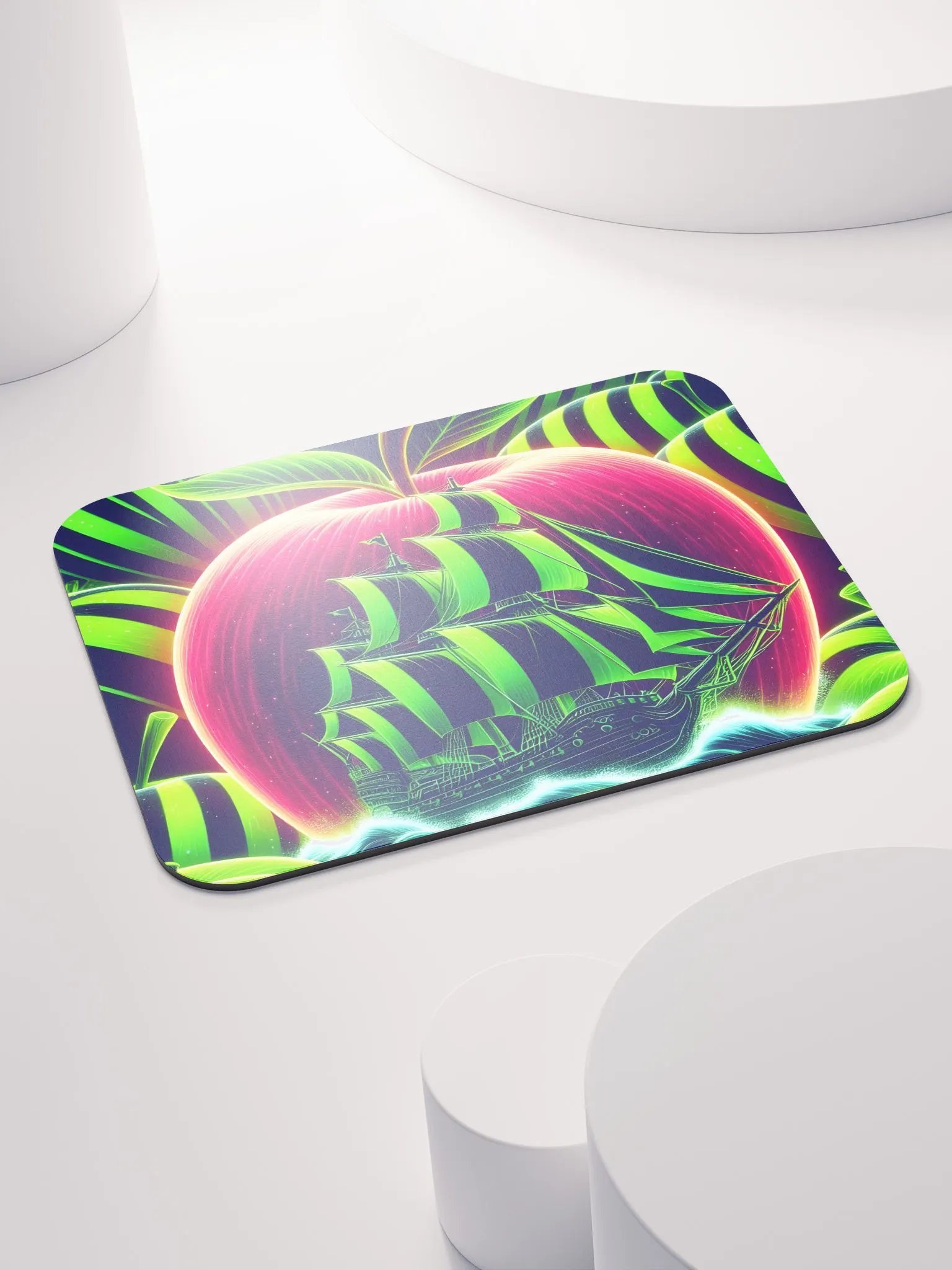 Neon Apple Dreams Mouse Pad product image (4)
