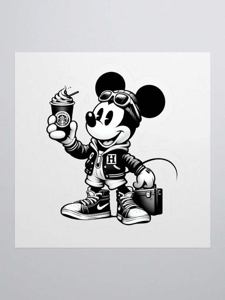 Hustling Mouse | Kiss Cut Sticker product image (1)
