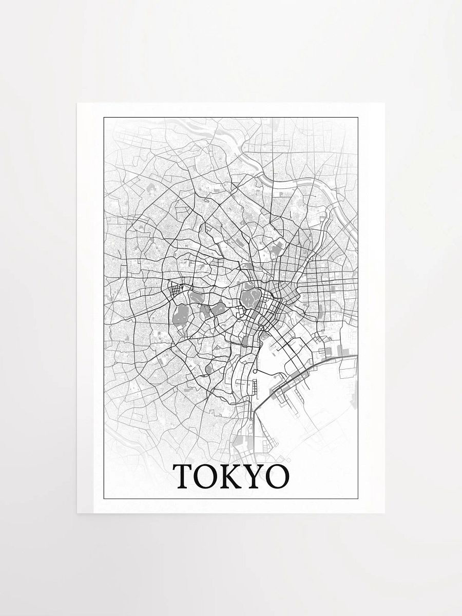 Tokyo, Japan, city map print product image (1)