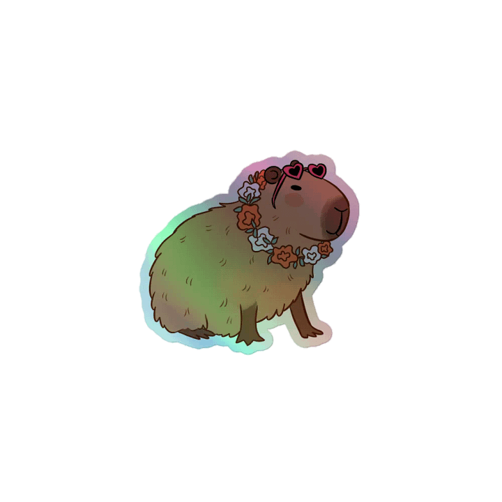Capybara Paradise Holographic Sticker product image (2)