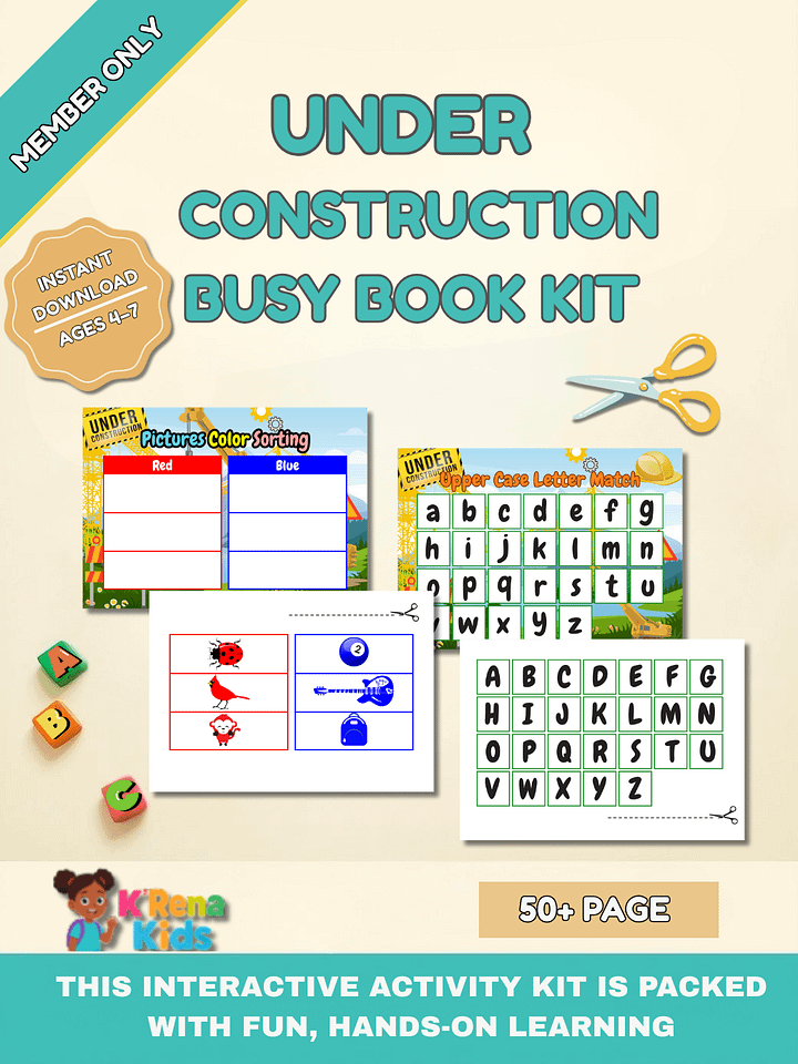 Under Construction Activity Busy Book Kit product image (1)