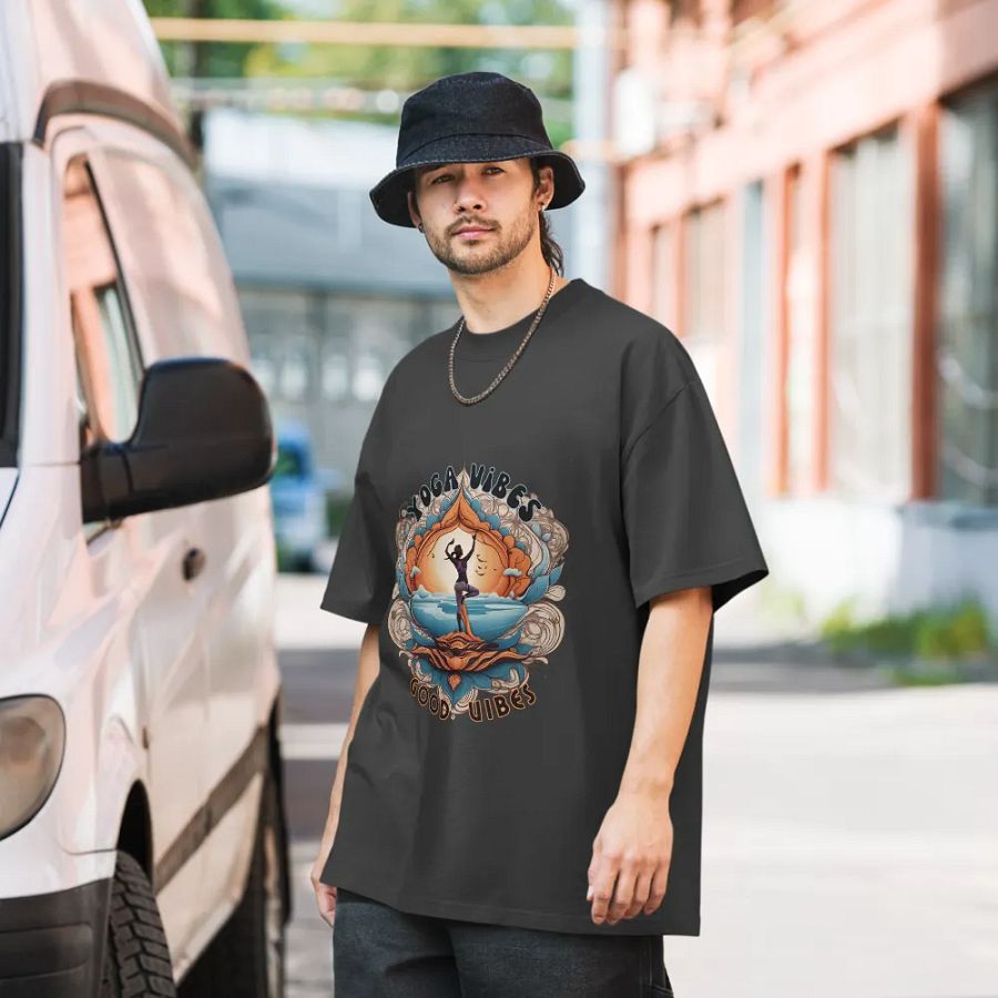 Zen Vibes Oversized Faded T-Shirt product image (9)