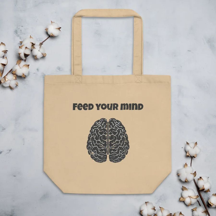 Eco-Friendly Feed Your Mind Tote Bag product image (4)
