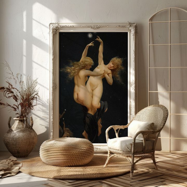 Twin Stars by Luis Ricardo Falero Vintage Art Print product image (22)