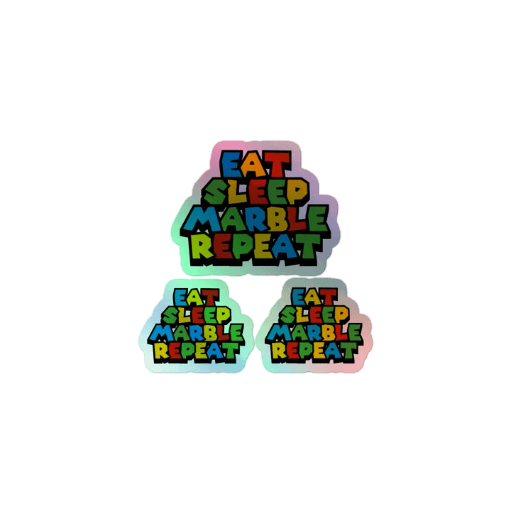 Eat Sleep Marble Repeat Sticker Set product image (1)