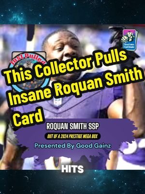 Before 🏈 Season, Here's The Hardest Hitting LB 🐦‍⬛  💯 Congratulations To TikTok Collector @KellzzBellzz Who Continues To Hit Some Insane Cards During Our Streams! 😎👌 🎁 Join The Vibe @goodgainzcardbreaks and Scoop Up A Box, Before All Those Good Gainz Get Snatched Up‼️ 🔗 Available In Our TikTok Shop 💯 💬 Is This An Underrated Cracked Ice Parallel Design? 🤔  .. #pullingsomegoodgainz🔥 #paniniamerica #labordayweekend  #ravensflock  #roquansmith 
