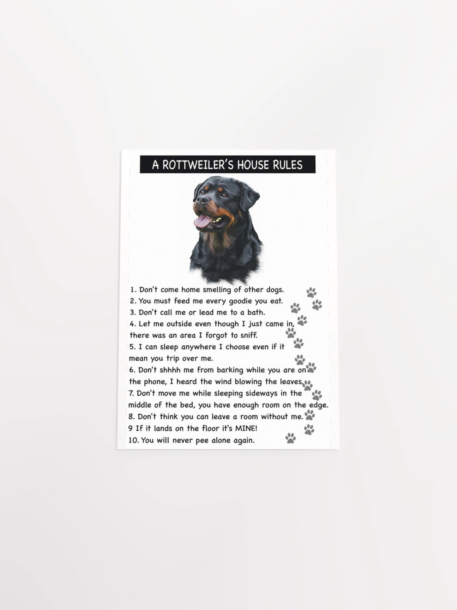 A Rottweiler's House Rules - Poster product image (32)