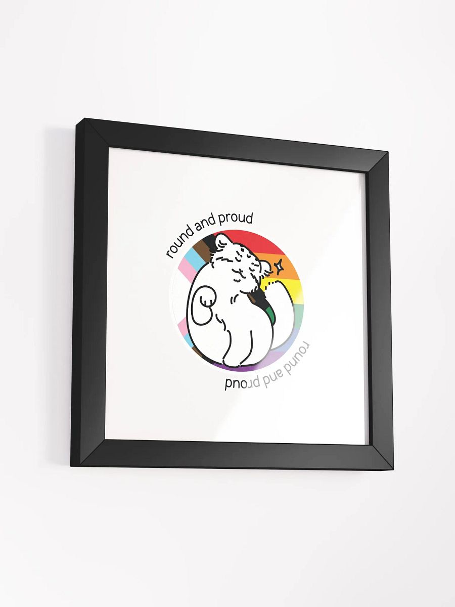 Round and Proud Manul Pride Version - Framed Print product image (7)