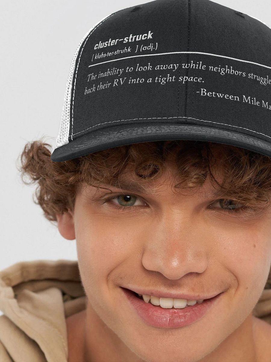Cluster-Struck trucker hat with white lettering product image (37)