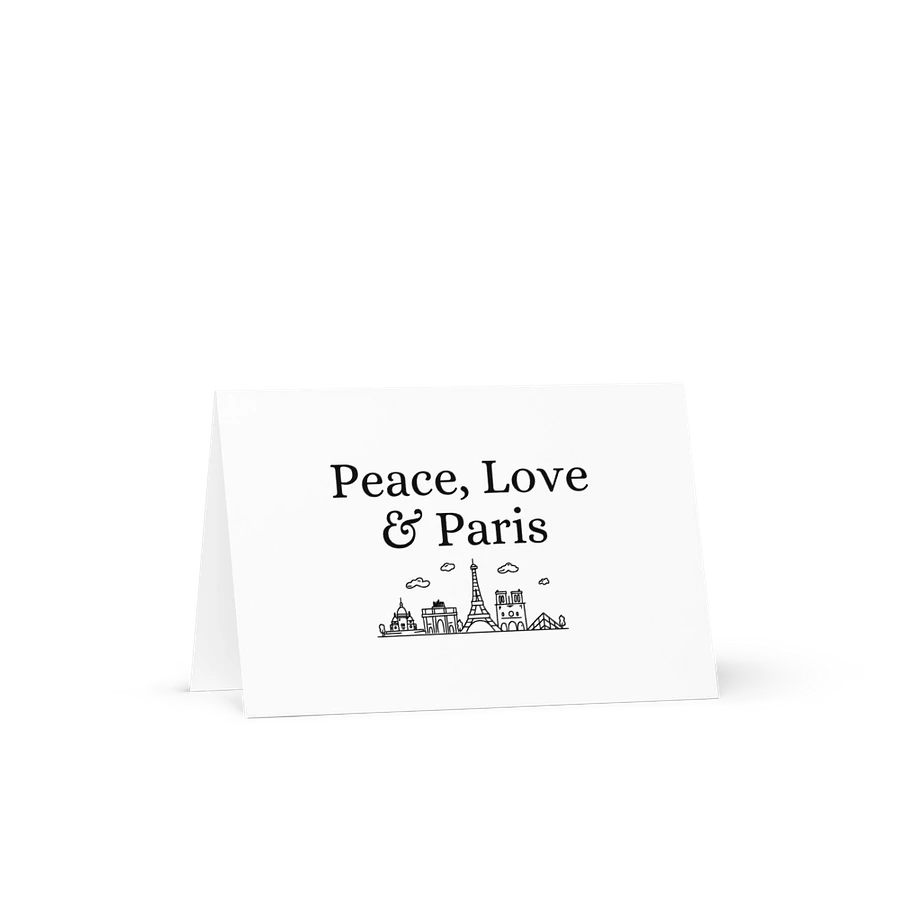 Peace, Love and Paris with Monuments Greeting Card | Thank-You Note product image (1)