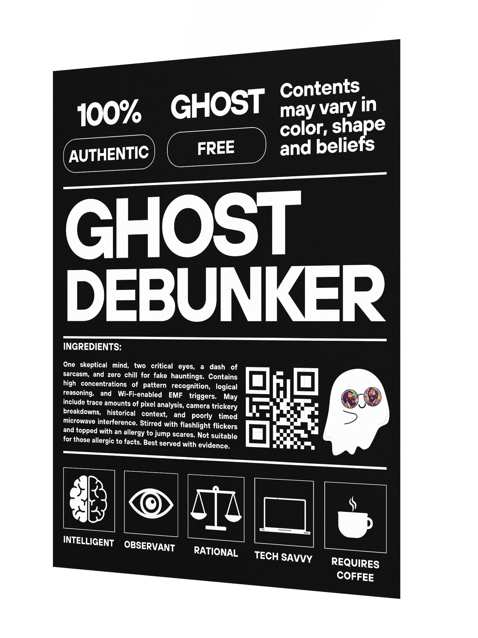 Ghost Debunker Satirical Poster product image (2)