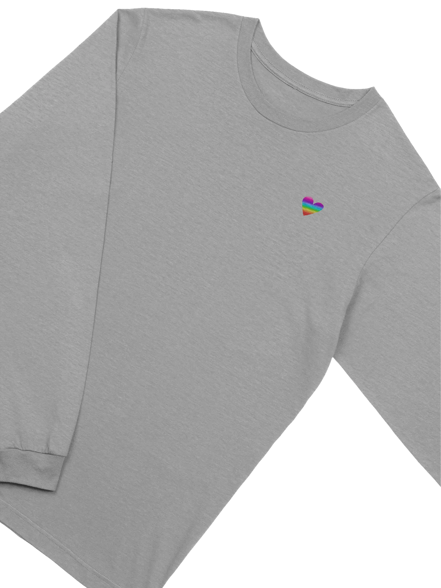 Rainbow Heart Bella+Canvas Supersoft Long Sleeve T-Shirt product image (3)