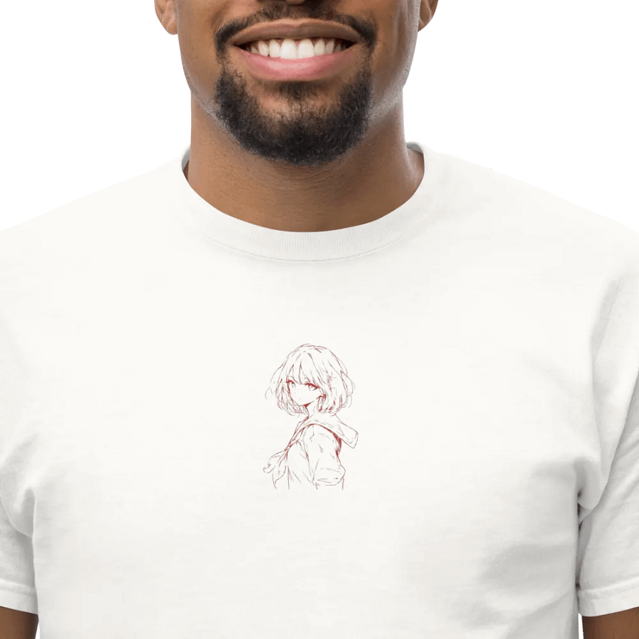 Minimalistic Anime Heavyweight Embroidered T-Shirt product image (5)