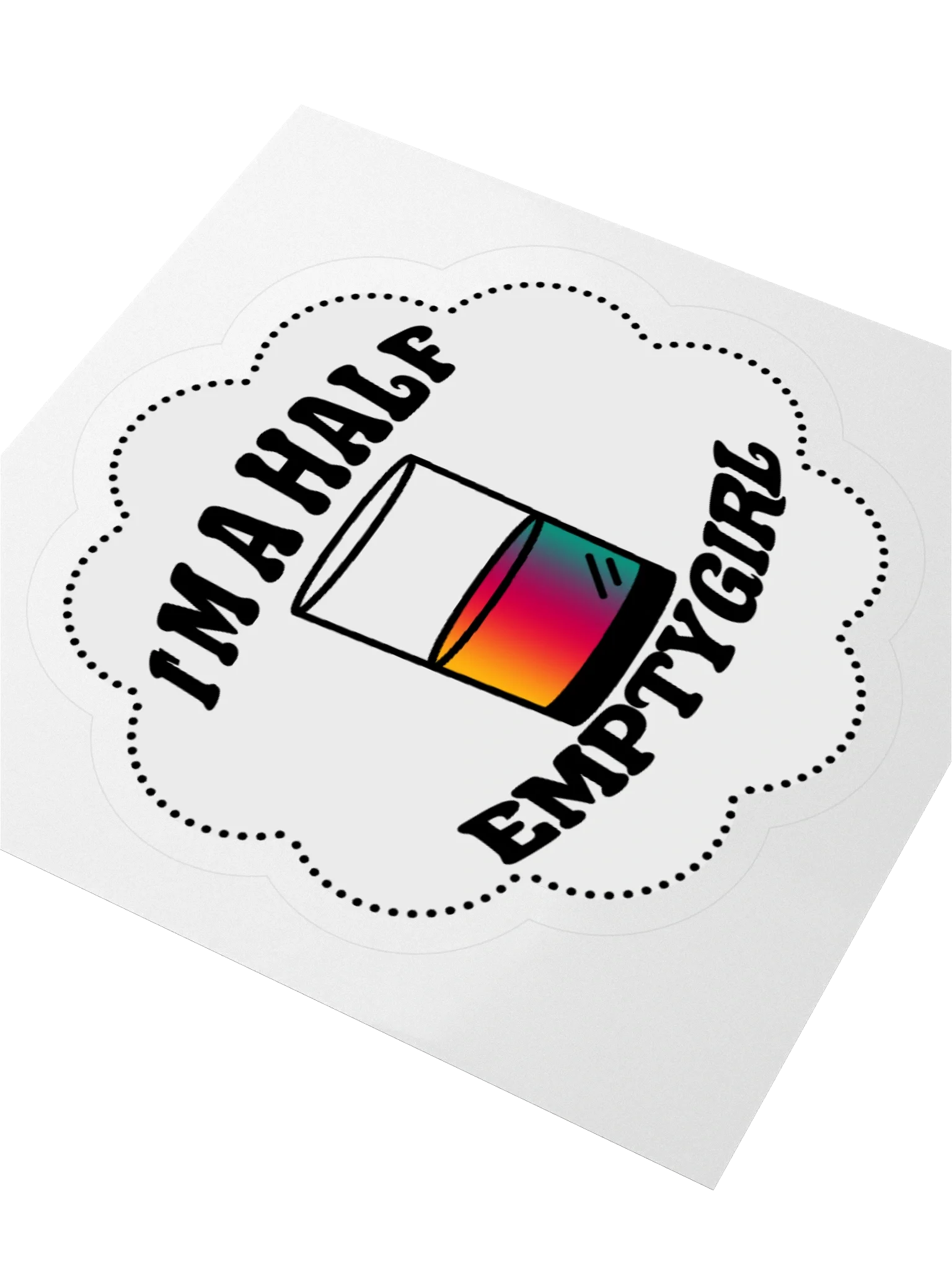 Half Empty Girl Sticker product image (7)