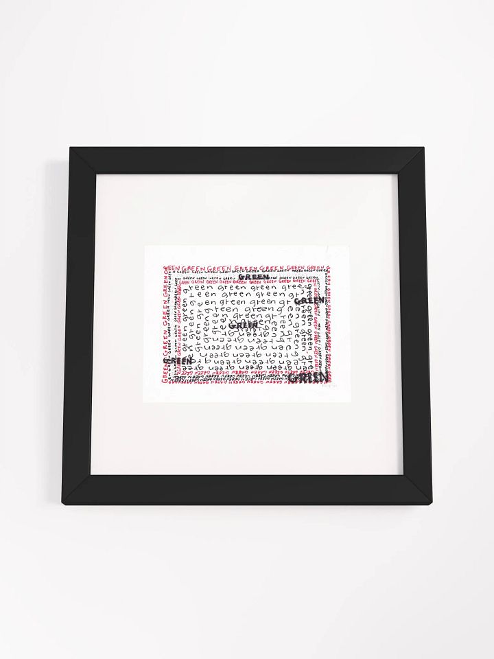 green Panel Card Print Framed product image (2)