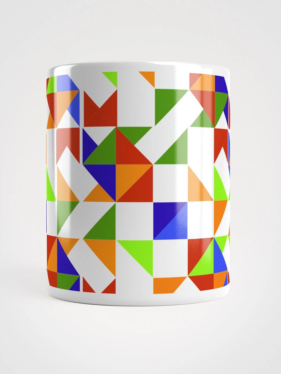 Geometric Shapes Multicolored White Mug product image (13)