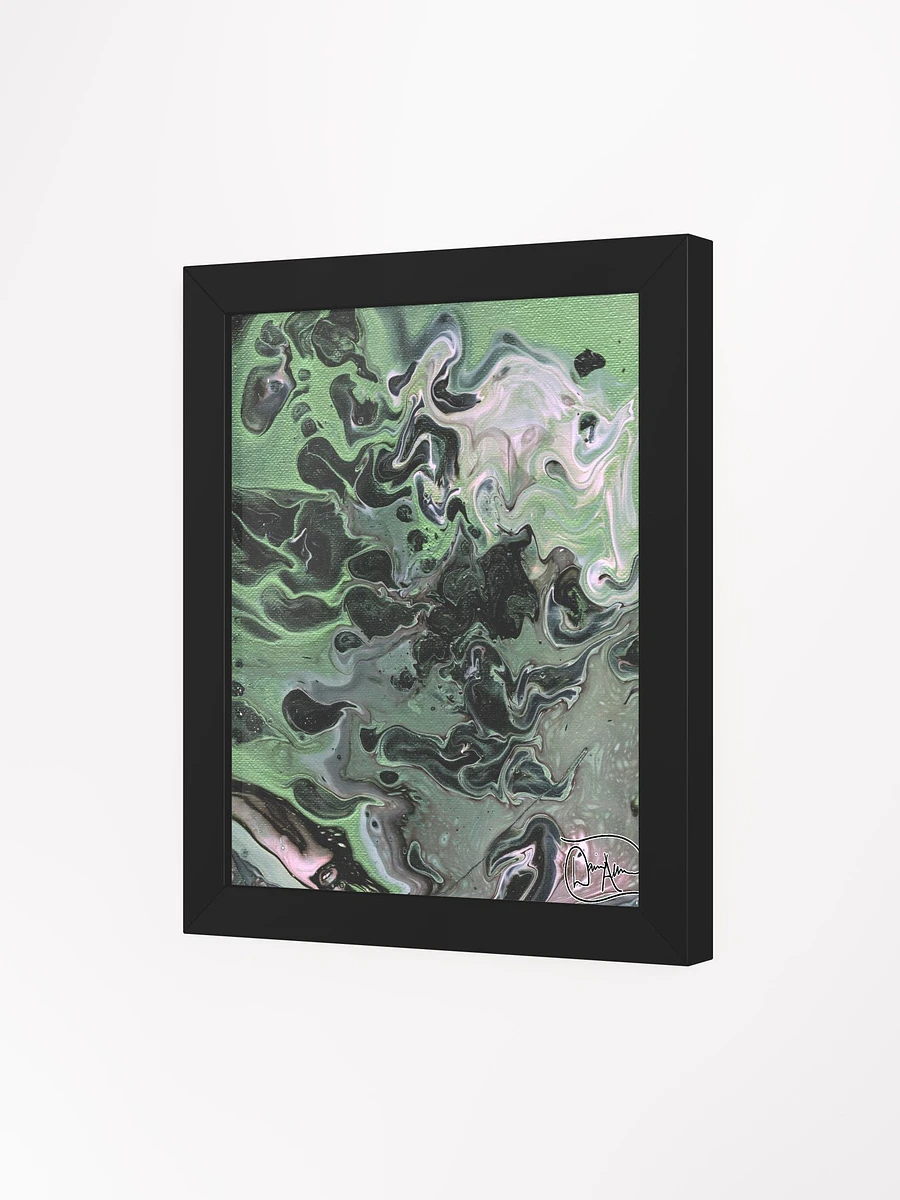 Metallic Green Fluid Acrylic Framed Poster product image (3)