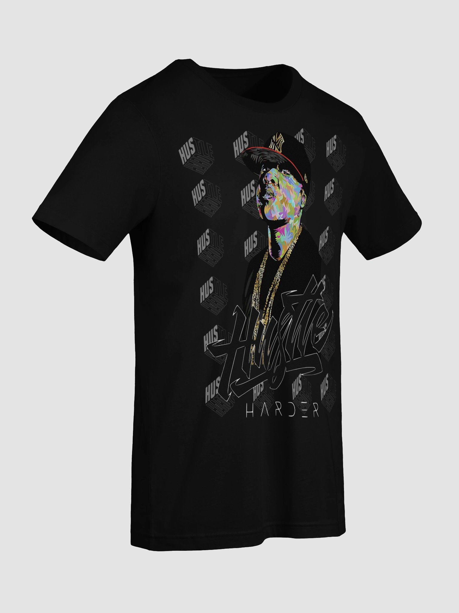 Hustle Harder Portrait T-Shirt (5XL) Available product image (33)