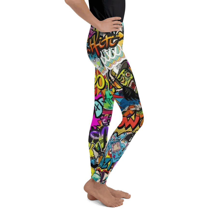 Kids Leggings – Graffiti Style Print for Urban & Trendy Look product image (10)