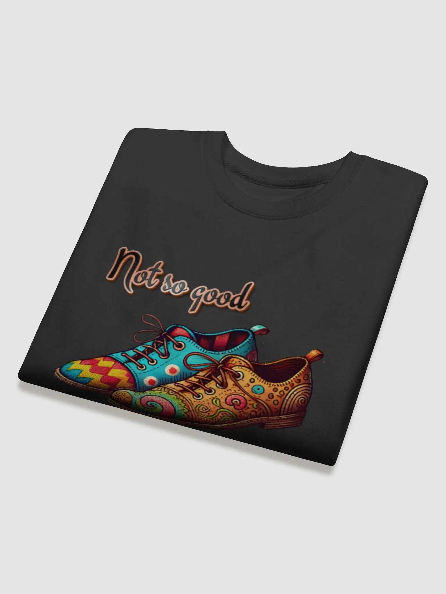 Colorful Mismatched Shoes Art - 'Not So Good, Goody Two Shoes' Retro Design