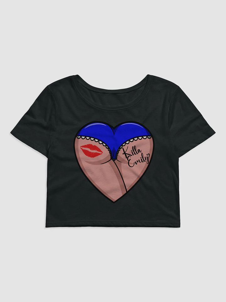 BLUE HEART BUTT CROP TOP product image (1)