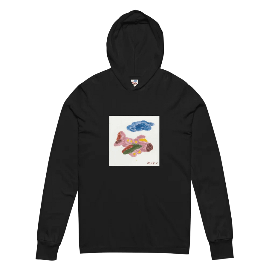 Kid Airplane (Bella+Canvas Unisex Hooded Long Sleeve Tee) product image (4)