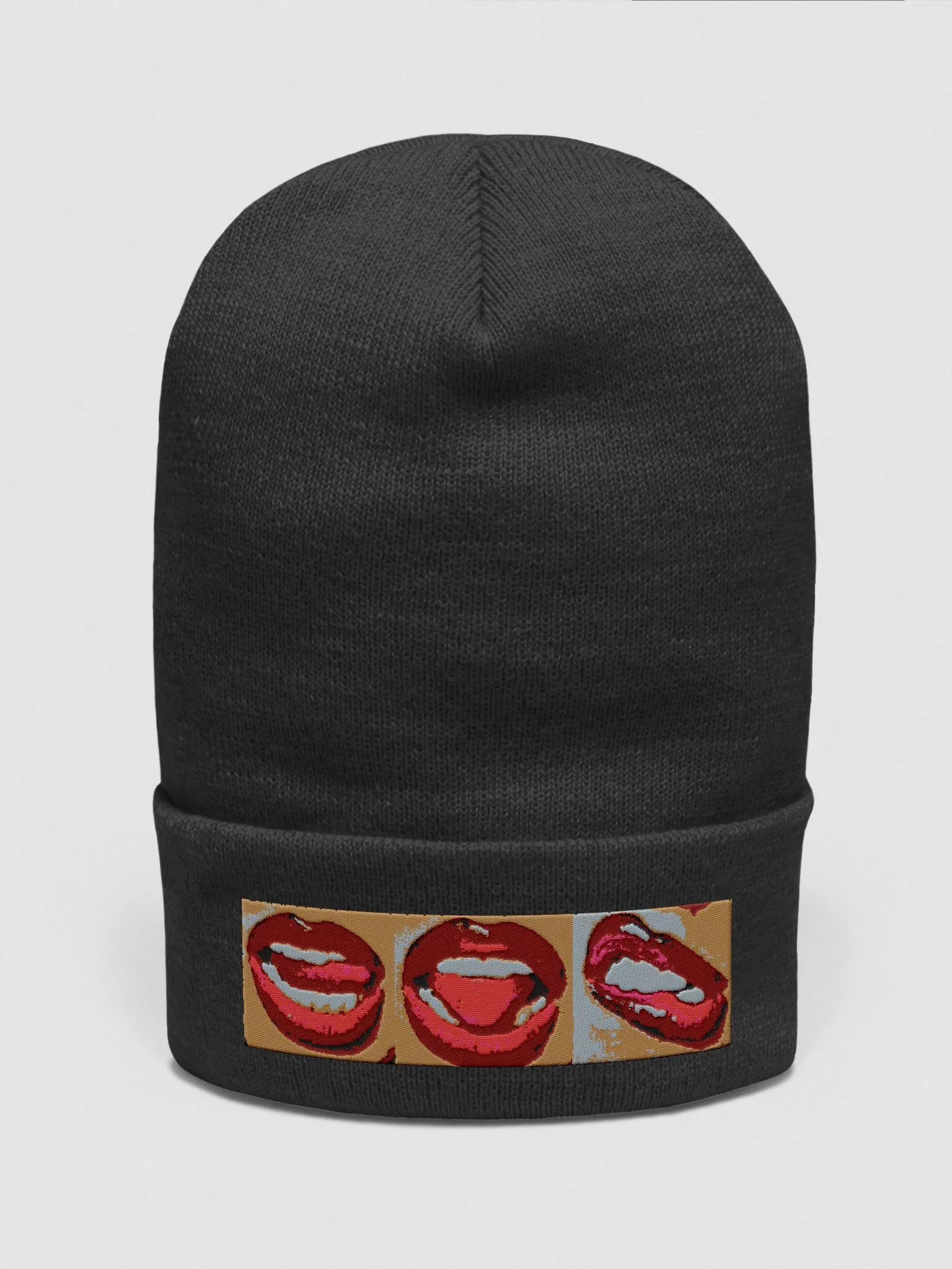 Lilith's Lust Pop Art Lips Cuffed Beanie product image (8)