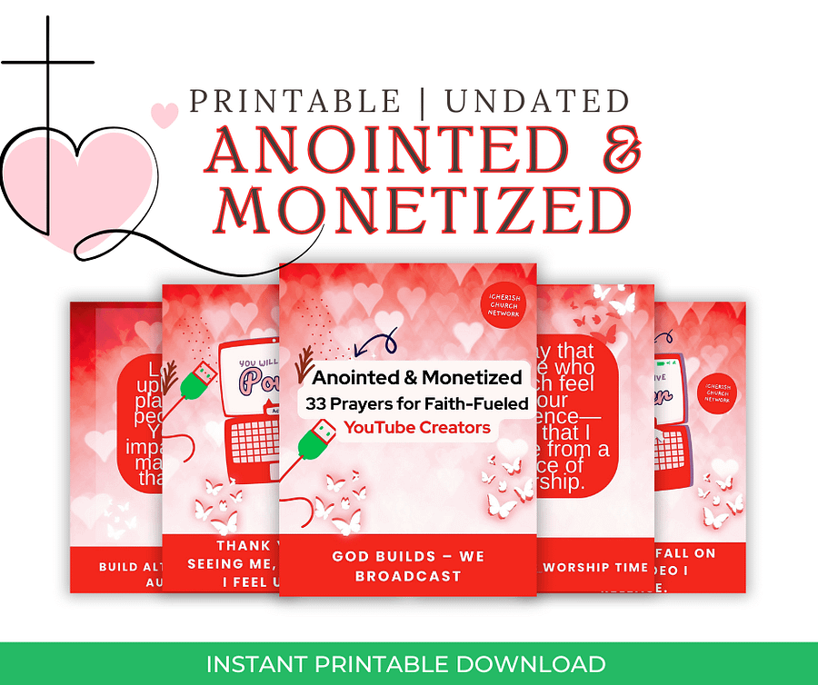 Anointed & Monetized: 35 Digital Prayer Cards for Faith-Led Creators product image (1)